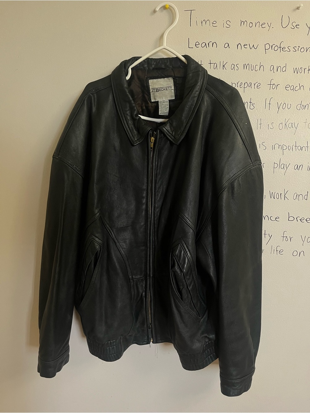 Vintage JT Beckett Black Leather Jacket